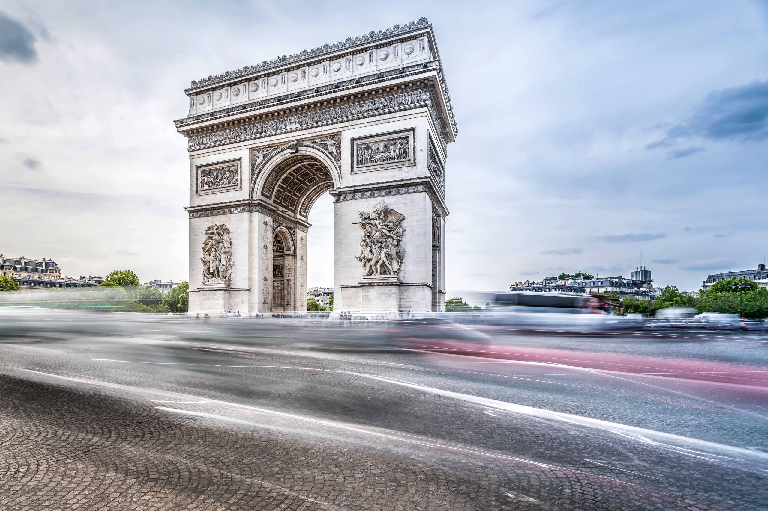 Paris Langzeitbelichtung Arc de Triomphe